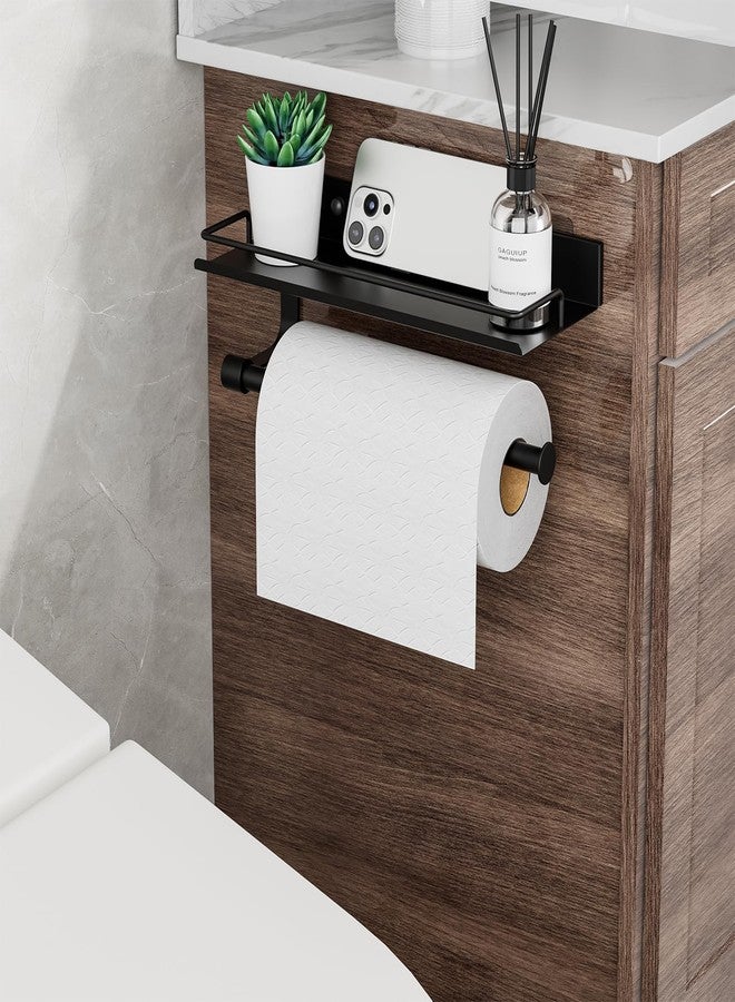GAGUIUP Hand Towel Holder for Bathroom, Self Adhesive Paper Towel Holder Wall Mount for Kitchen, Ideal RV Paper Towel Rack, Matte Black - Image 4